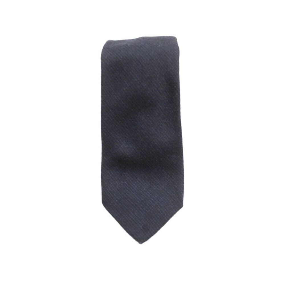 Peter Elliot Mens Skinny Classic Necktie Navy Blue Wool